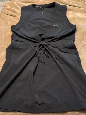 Columbia Black Sleeveless Drawstring Athletic Dress Size Large NWOT